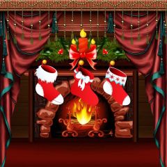 Hose Bow Fireflare Photography Scenery Backdrop Christmas Theme Banner BCE-296