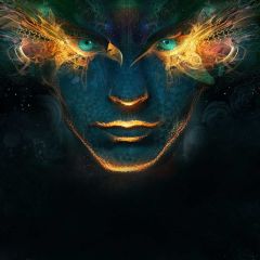 Human Face Mask Photography Scenery Backdrop Masquerade Theme Banner BCE-306