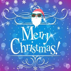 Santa Clause Snowflake Photography Scenery Backdrop Christmas Theme Banner BCE-318