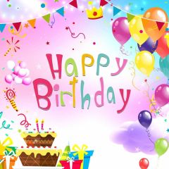 Cake Candle Birthday Photography Scenery Backdrop Birthday Party Theme Banner BCE-327