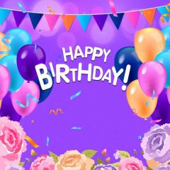 Balloon Colors Banner Photography Scenery Backdrop Birthday Party Theme Banner BCE-329