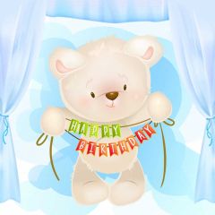 Animal Birthday Photography Scenery Backdrop Birthday Party Theme Banner BCE-332