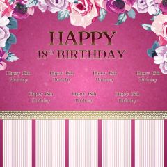 Flower Birthday Photography Scenery Backdrop Birthday Party Theme Banner BCE-333