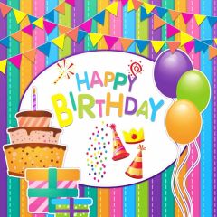 Crown Cake Gift Photography Scenery Backdrop Birthday Party Theme Banner BCE-338