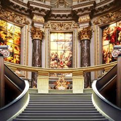 Architecture Stairs Photography Scenery Backdrop Stairs Theme Banner BCE-346