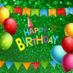 Birthday Green Photography Scenery Backdrop Birthday Party Theme Banner BCE-357