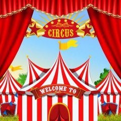 Circus Curtain Photography Scenery Backdrop Circus Show Theme Banner BCE-359