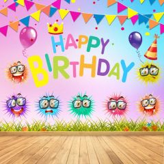 Birthday Party Photography Scenery Backdrop Birthday Party Theme Banner BCE-361