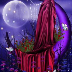 Curtain Moon Gleam Photography Scenery Backdrop Fantasy Theme Banner BCE-363
