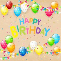 Balloon Flag Photography Scenery Backdrop Birthday Party Theme Banner BCE-364