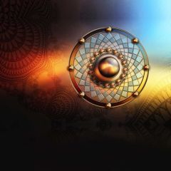 Graphic Round Photography Scenery Backdrop Geometric Theme Banner BCE-376