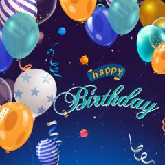 Balloon Birthday Photography Scenery Backdrop Birthday Party Theme Banner BCE-378