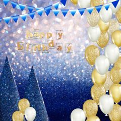 Birthday Balloon Photography Scenery Backdrop Birthday Party Theme Banner BCE-392