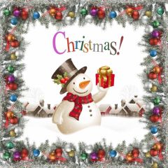 Christmas Snowman Gift Photography Scenery Backdrop Christmas Theme Banner BCE-404