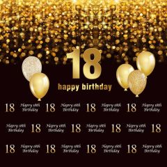 Birthday Party Golden Photography Scenery Backdrop Birthday Party Theme Banner BCE-408