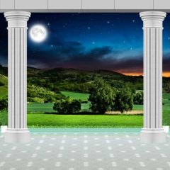 Moon Arch Farmland Photography Scenery Backdrop Arches or Pillars Theme Banner BCE-418