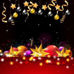 Bell Star Red Photography Scenery Backdrop Birthday Party Theme Banner BCE-425