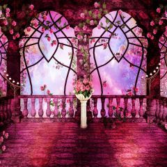 Garland Wedding Photography Scenery Backdrop Flowers Theme Banner BCE-436