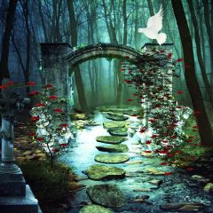 Garland Dove Road Crook Photography Scenery Backdrop Nature Theme Banner BCE-446