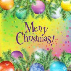 Christmas Bell Fir Tree Photography Scenery Backdrop Christmas Theme Banner BCE-451