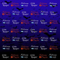 Halloween Bats Blue Photography Scenery Backdrop Halloween Theme Banner BCE-465