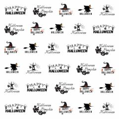Halloween Broom Hat Photography Scenery Backdrop Halloween Theme Banner BCE-467