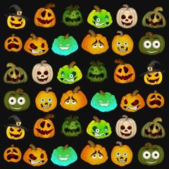Halloween Pumpkin Photography Scenery Backdrop Halloween Theme Banner BCE-481