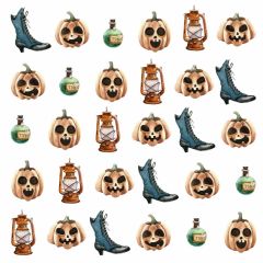 Shoe Pumpkin Lantern Photography Scenery Backdrop Halloween Theme Banner BCE-486