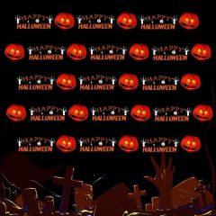 Halloween Pumpkin Lantern Coffin Photography Scenery Backdrop Halloween Theme Banner BCE-489