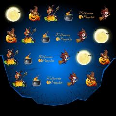 Halloween Moon Hat Photography Scenery Backdrop Halloween Theme Banner BCE-497