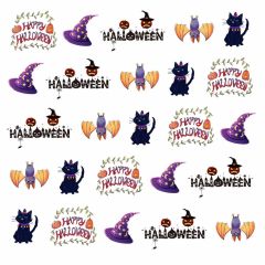 Halloween Cat Hat Bat Photography Scenery Backdrop Halloween Theme Banner BCE-506