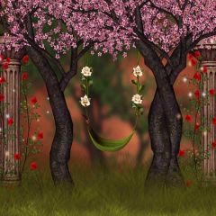 Flower Swing Plant Photography Scenery Backdrop Flowers Theme Banner BCE-529