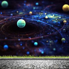 Nature Galaxy Moon Photography Scenery Backdrop Cosmic Space Theme Banner BCE-539