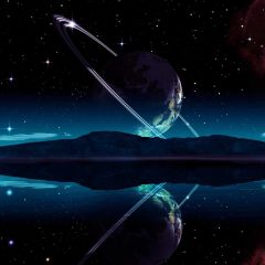 Nature Galaxy River Photography Scenery Backdrop Cosmic Space Theme Banner BCE-540