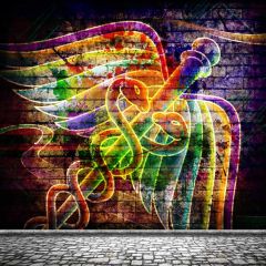 Graffiti Plumage Photography Scenery Backdrop Graffiti Theme Banner BCE-541