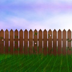 Fence Grassland Photography Scenery Backdrop Garden Scenery Theme Banner BCE-542