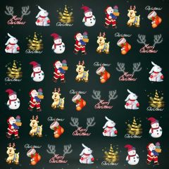 Rabbit Snowman Deer Photography Scenery Backdrop Christmas Theme Banner BCE-547