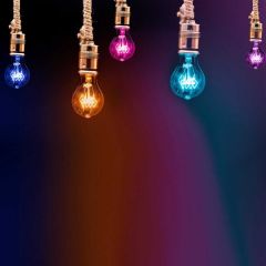 Light Lamp Color Photography Scenery Backdrop Birthday Party Theme Banner BCE-558