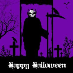 Halloween Elf Coffin Photography Scenery Backdrop Halloween Theme Banner BCE-568