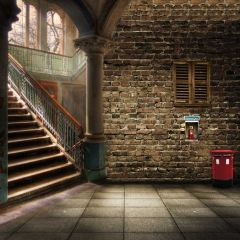 Stairs Wall Pillar Photography Scenery Backdrop Indoor Theme Banner BCE-601