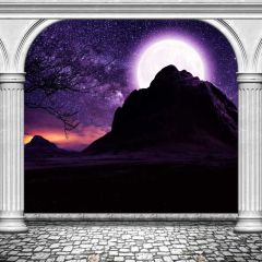 Mountain Tree Sunlight Photography Scenery Backdrop Nature Theme Banner BCE-611