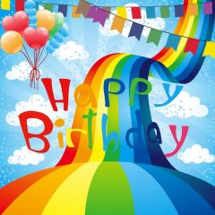 Birthday Colors Photography Scenery Backdrop Birthday Party Theme Banner BCE-617