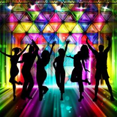 Stage Dancers Light Photography Scenery Backdrop Music Dance Theme Banner BCE-621