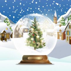 Christmas Tree Lightspot Photography Scenery Backdrop Christmas Theme Banner BCE-628