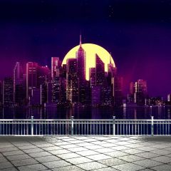 Building Tower Rail Sea Photography Scenery Backdrop Architectural Theme Banner BCE-629