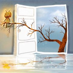 Tree Door Photography Scenery Backdrop Nature Theme Banner BCE-657