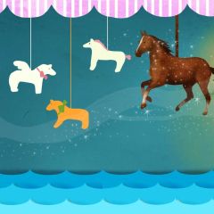 Cartoon Animal Star Photography Scenery Backdrop Cartoon Theme Banner BCE-658