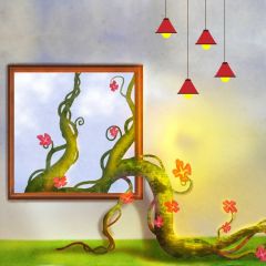 Light Branch Window Photography Scenery Backdrop Indoor Theme Banner BCE-660