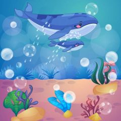 Seaweeds Animal Ocean Photography Scenery Backdrop Ocean Theme Banner BCE-673