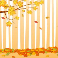 Autumn Leaves Stripe Photography Scenery Backdrop Autumn Theme Banner BCE-676